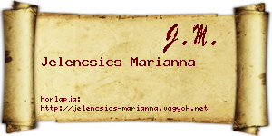 Jelencsics Marianna névjegykártya
