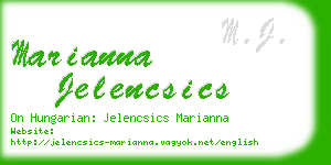 marianna jelencsics business card